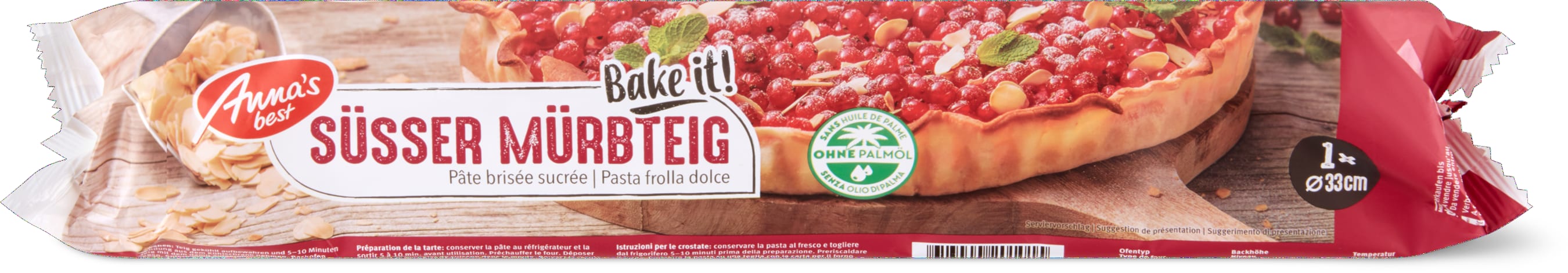 Anna's Best Pasta frolla dolce già spianata 320g